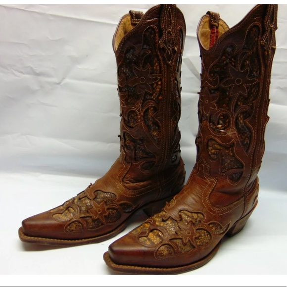 Twisted X Shoes Cowboy Boot Ladies 75b Python Insert Poshmark